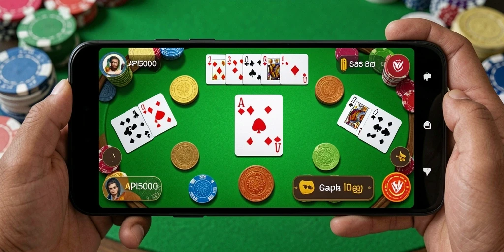 Tampilan menarik dari gameplay Gaple di API5000.