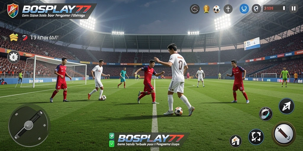 Gameplay seru di BOSPLAY77 dengan aksi sepak bola yang mendebarkan.