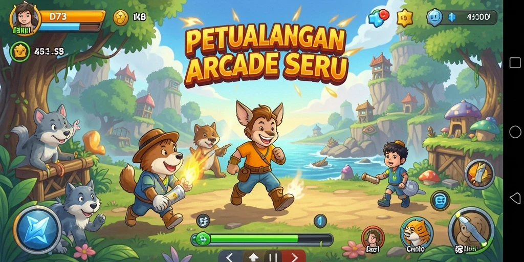 Tampilan gameplay menegangkan dan penuh aksi dari D73.