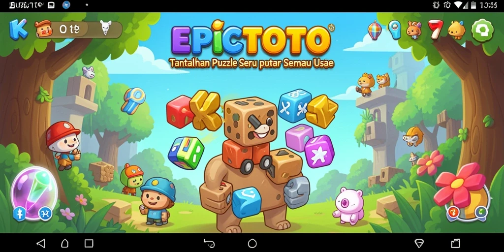 Tampilan gameplay EPICTOTO dengan berbagai teka-teki menarik.