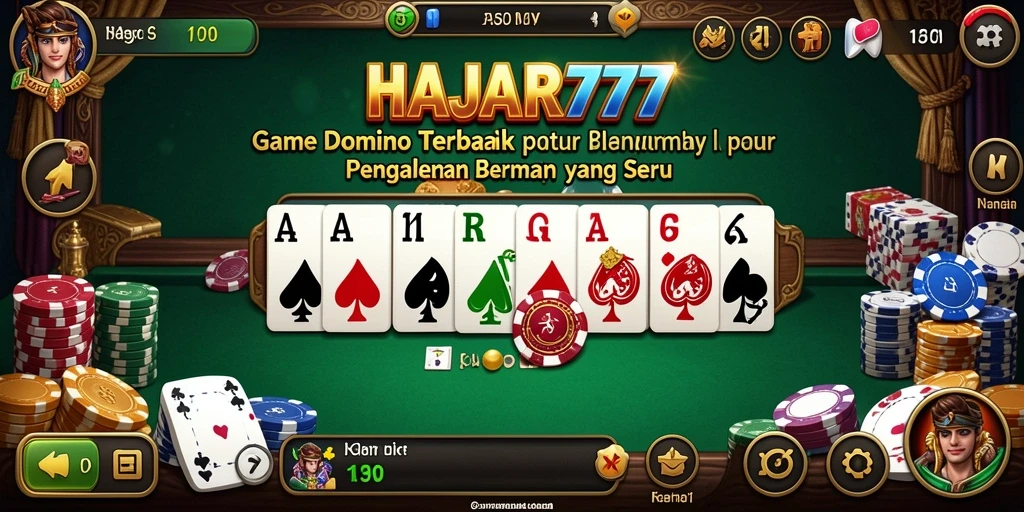 Tampilan gameplay seru di permainan Domino HAJAR777.