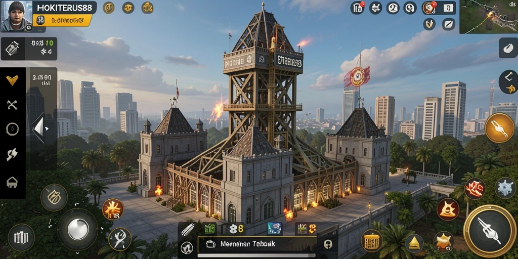 Screenshot HOKITERUS88 menampilkan momen seru dalam permainan Tower Defense.