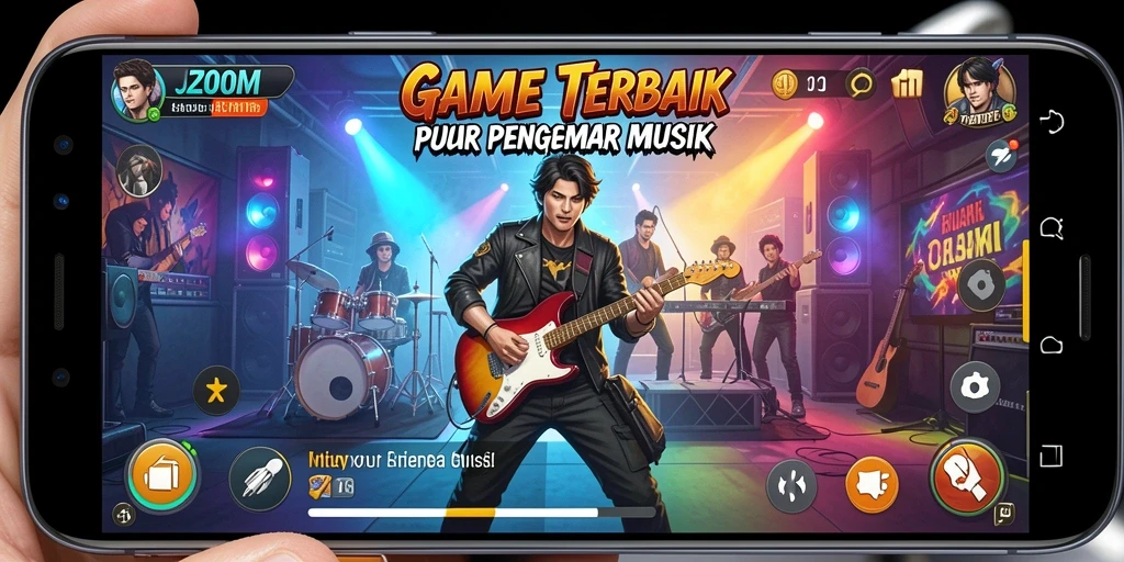 Tampilan permainan J200M yang menarik dengan alunan musik mendebarkan.