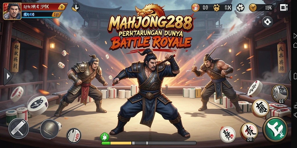 Tampilan gameplay menegangkan dalam pertempuran Battle Royale.
