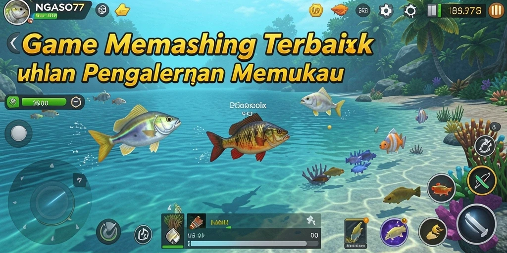 Screenshot gameplay NGASO77 menunjukkan pengalaman memancing yang seru.