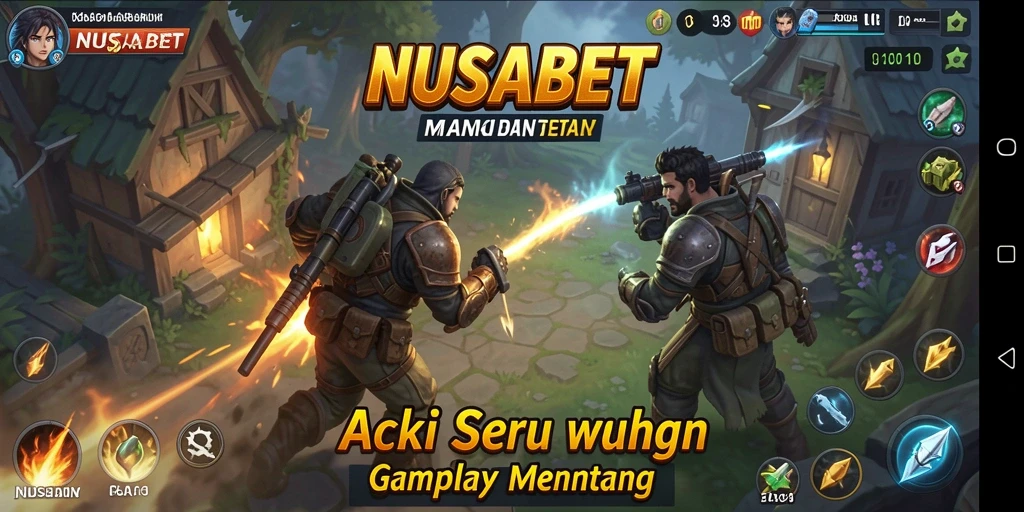 Screenshot gameplay NUSABET menampilkan aksi seru dan karakter yang dinamis.