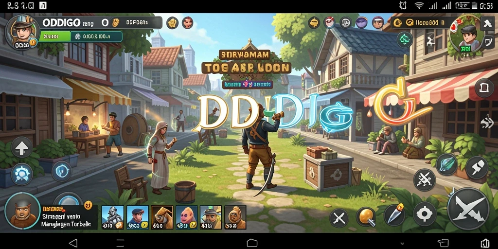 Tampilan gameplay menarik dari ODDIGO dengan elemen strategi dan manajemen.