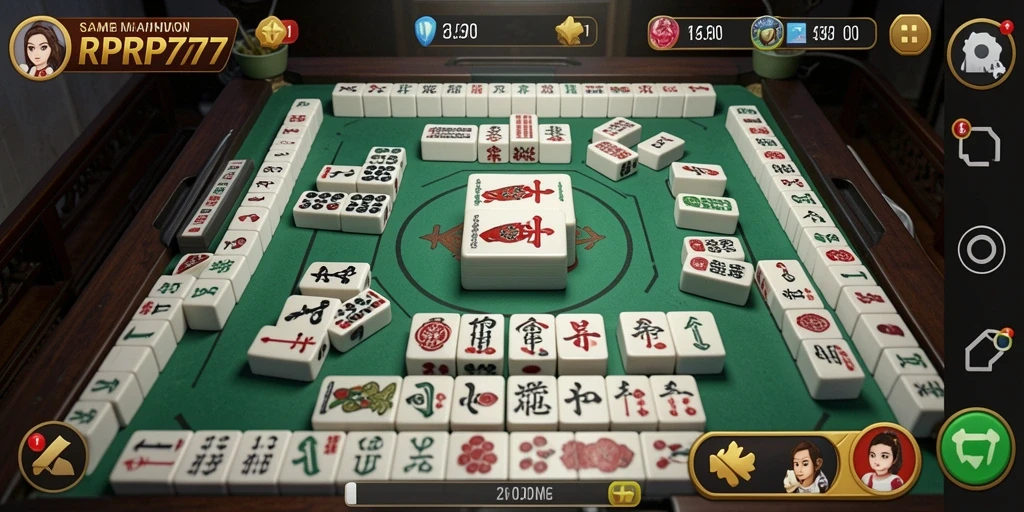 Tampilan gameplay seru dari RPRP777 dalam permainan Mahjong.