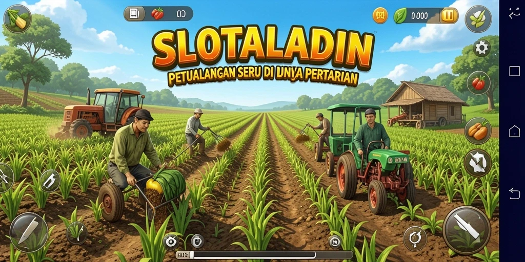 Tampilan gameplay menarik dalam SLOTALADIN saat bertani.