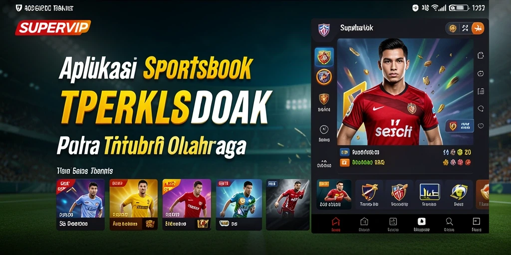 Screenshot utama SUPERVIP menampilkan fitur taruhan olahraga yang interaktif.