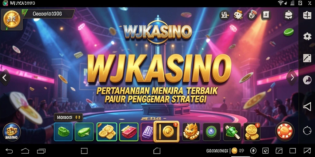 Screenshot gameplay WJKASINO menampilkan strategi menara yang menegangkan.